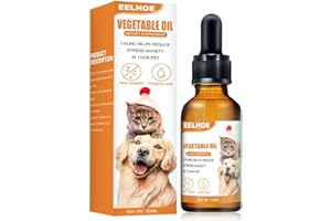 Tixiyu Olio essenziale calmante per cani, olio di sicurezza per animali domestici, trattamento anti-ansia, per cani e gatti con un effetto calmante di lunga durata