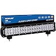 WOWLED 20 Inch LED Light Bar for 4x4, 12V 24V 126W Light Bar Spot and Flood Combo Beam Fog Lightbars, LED Bar Lights for Car Off Road Driving Waterproof Light Bars for trucks SUV 4WD ATV UTV 4x4 Boat