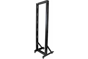 StarTech.com Armadio Rack 19" 42U a telaio aperto - Armadio rack per Server 42 Unità a 2 montanti - Quadro rack dati/di rete da pavimento con ruote - Capacità 300kg (2POSTRACK42)