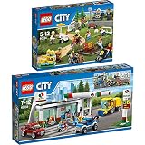 Lego City 2er Set 60132 60134 Tankstelle + Stadtbewohner - LEGO