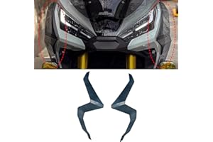 KTTUO Carenatura Laterale Moto per XADV XADV750 X-ADV 750 2021-2024 Alette Laterali del Parabrezza della Protezione delle Gambe Rivestimento dello Spoiler del Parafango Anteriore (Nero)