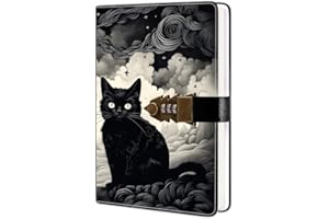 HwxBen Taccuino con lucchetto per ragazze, donne e uomini – A5, 244 pagine a righe, chiusura a combinazione, pelle PU, diario elegante per scuola, lavoro o da portare in viaggio.