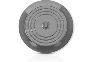 CZ Store Silikonowy Korek - 15.2 cm - ✮DOŻYWOTNIA GWARANCJA✮ - Uniwersalny Korek do Umywalki, Wanny, Zlewu - Gumowy, Okrągły, Wodoszczelny Korek Umywalkowy do Łazienki i Kuchni - Kolor Szary