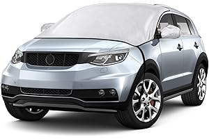 Wzone Copri Parabrezza per Auto Inverno, 238×144cm Telo Copri Vetro Auto Inverno Impermeabile Coperta Antighiaccio Auto per Protezione Anti Gelo Neve Grandine