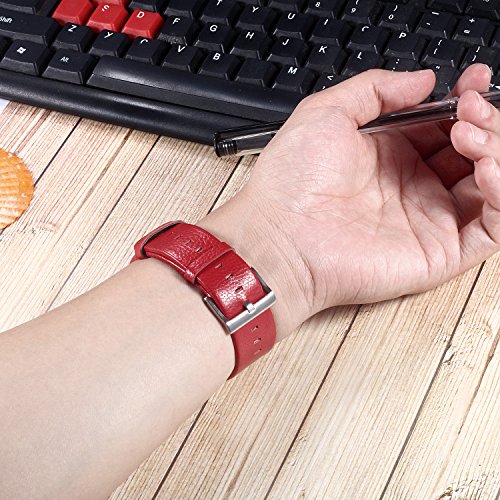 DigiHero Ersatz-Armband für Fitbit Charge 2, Leder, mit Metall-Schließe (ohne Tracker), 1 Stück - 6