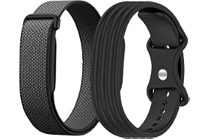 GuardLook 2 x armband som är kompatibla med Google Fitbit Air, 2-pack, 1 silikon, 1 nylon