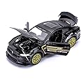 NIYANETAIL Alloy Metal Pull Back Diecast Car Scale Model with Openable Doors, Lights, and Music and Party Decoration Toy for Girls and Boys (1/32 Mustang Viper GTR-500 Multicolor)
