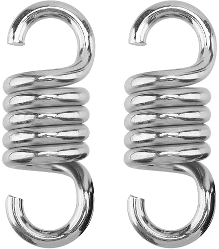 Molle A Sospensione In Acciaio Per Dondolo, Amaca O Sedia Da Esterno - Portata 340kg (2 Pezzi) - Montaggio A Soffitto