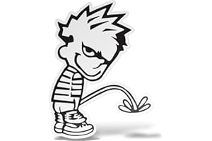 erreinge Sticker Bambino Che Fa Pipi' Adesivo Sagomato in PVC per Decalcomania Parete Murale Auto Moto Casco Camper Laptop - cm 10