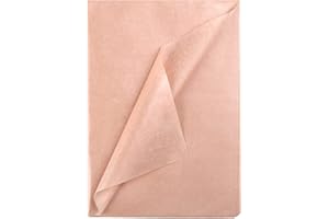 Naler Carta Velina Champagne 60 Fogli di Carte Velina per Decoupage, Carta Velina per Imballaggio, Confezini di Regalo, Lavori Artigianali Fai-Da-Te, 35X50CM