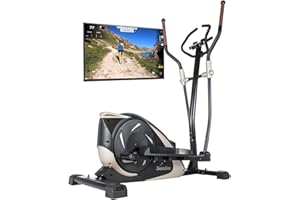 Skandika Adrett | ellittica, Design hometrainer con Bluetooth, Porta Tablet, Sistema frenante Magnetico, Massa volanica 12kg, 32 Livelli