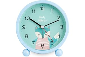 ‎SOCICO SOCICO Wecker Kinder für Mädchen Jungen Kinderwecker Ohne Ticken Stiller Kinder Wecker(Blau)