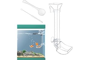 ZWXQE Juego de Comedero de Acuario | Bandeja y Tubo de Alimentación Transparente para Peceras | Kit de Comedero para Camarones y Peces