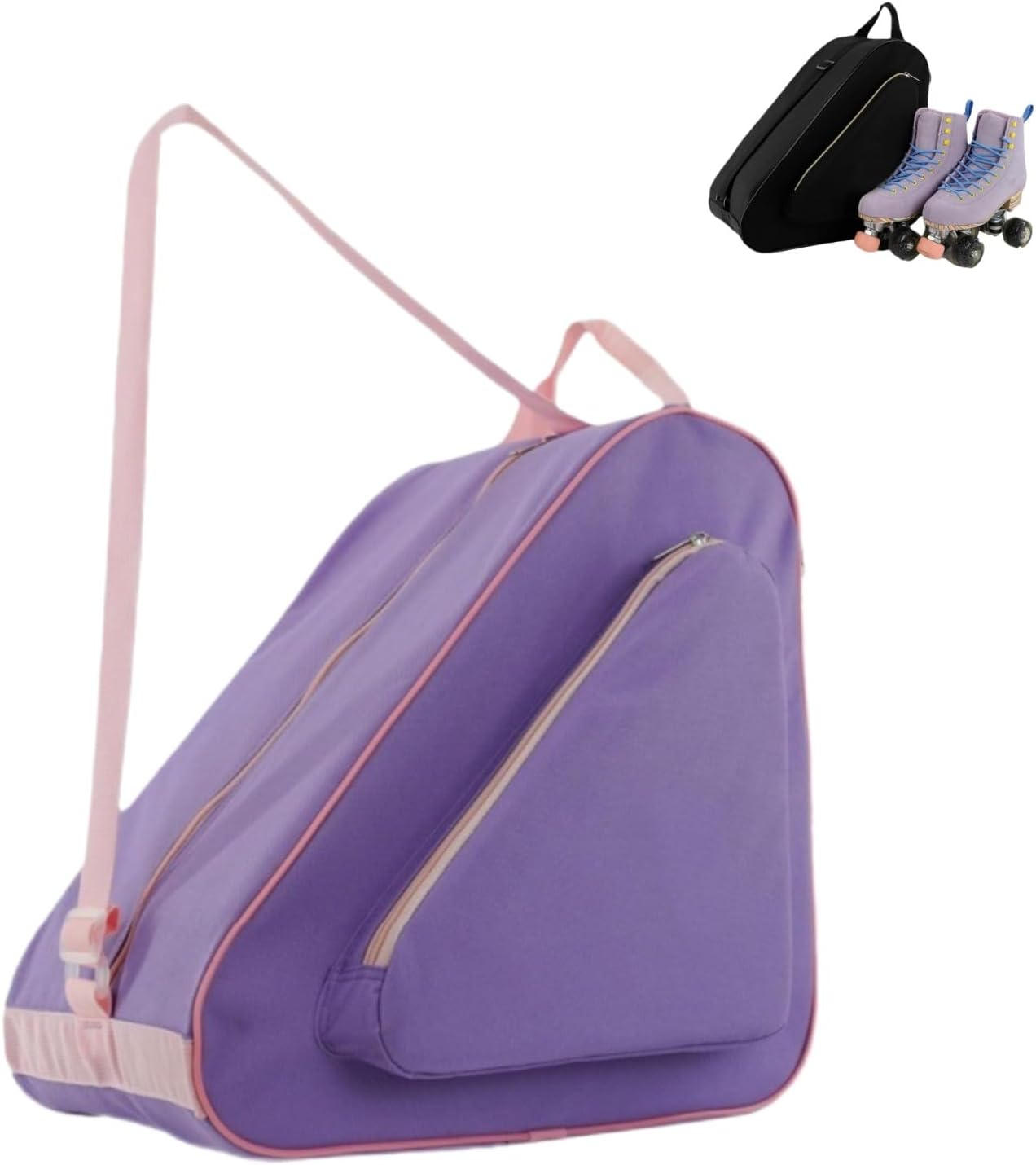 Genérico Bolsa para Patines con Correa Ajustable, Bolsa para Zapatos de Patinaje, Mochila para Patines de Hielo de Cuatro Ruedas Patines Roller, Bolsa para Patines en línea, Porta Patines de Ruedas