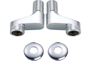 Gnimauhz Clawfoot Adaptateur 9,5 cm pour baignoire ou robinet de cuisine Bras pivotants réglables Vis excentrique Grande taille 1 paire (placage)