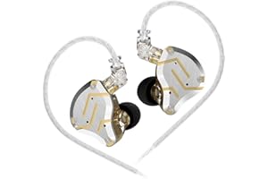 KINBOOFI KZ ZS10 Pro IEM Kopfhörer, KZ in Ear Monitor Earbuds Kopfhörer, 4BA 1DD KZ Kopfhörer Multi Driver in Ear Kopfhörer IEM, KZ Kopfhörer, auf Bühnenmonitor für Sänger, Gitarristen, Schlagzeuger (Gold,