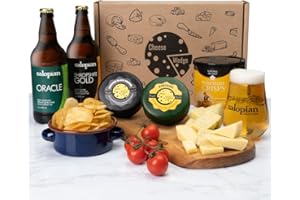 THE CHEESE WEDGE CO. Cheese and Beer Gift Set | 2 Beers 2 Cheeses and Crisps | Hamper Gift For Him