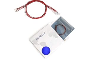 EDGELEC 20pcs Pre Wired 0805 UV (Ultraviolet) 390-395nm SMD LED Light Emitting Diode DC 3V Micro Litz Length 7.8in. (20cm) Soldered Purple LED Lights for DIY Manual Model Toy Decoration