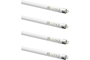 TBE Lighting, Tubi fluorescenti T5 da 13 W, 517 mm, CFL, attacco G5 a 2 pin, ad alta efficienza, luce bianca morbida, 3500 K (confezione da 4)