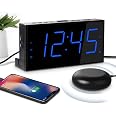 Réveil Numérique Super Bruyant Avec Vibreur Pour Sourds Et Gros Dormeurs - Écran LED 7,5", 2 Alarmes, Charge USB, Mode Jours/week-end