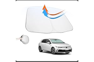 GIUD Pare Soleil Voiture pour VW Golf 8 MK8 2020-2023, Protection Pare Brise Avant, Pare-Soleil Pliant Argent Anti UV Pare-Vent Pliable