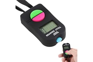 Vonavira 1Pcs Clicker Counter Digital Hand Tally Counter with Lanyard 4-Digit Counter Clicker for Counting Golf Shots Sports Scoring Running and More