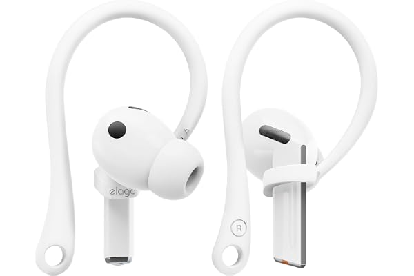 elago Crochets de Fixation sur Les Oreilles, Compatibles avec Samsung Galaxy Buds 3 & Galaxy Buds 3 Pro Accessoires pour écouteurs, Antidérapant, Design Ergonomique, Ajustement Confortable (Blanc)