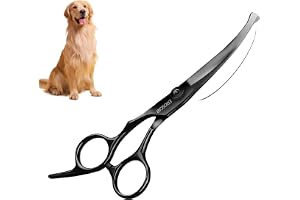 Hundsax, böjd sax, pälssax för hundar och katter, säkerhet, rund spets, trimningssax, titanbelagd pälssax av rostfritt stål