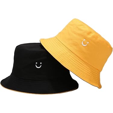 Cappello Alla Pescatora Unisex Nero Pieghevole - Impermeabile E Antivento Con Cordino - Ideale Per Pesca, Trekking, Spiaggia