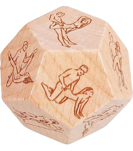 Dé De Décision Pour Films En Bois - 12 Genres Au Choix (Romance, Action...) - Cadeau Original Pour Couple, Anniversaire - Avec Pochette Velours - 6