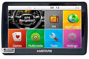 GPS KMSTARS Poids Lourd Camion ET Camping Europe AS 24 7 Pouces HD 2025 Gratuite A Vie GPS fiable à 100% Tester Ancien Chauffeur SAV français