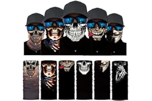 FREESIOM Freesom Lot de 6 Cache Cou Col Visage Couvre-Chef Modo Ete Bandana Tube Homme Femme Cagoule Tour de Cou Elastique Respirant Anti-solaire Sport Velo Vintage Cadeau Pas Cher