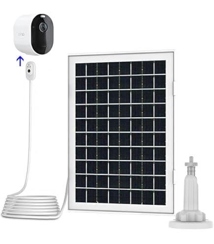 Chargeur Caméra Surveillance Lot 4 Panneaux Solaires 5W Pour Caméra Arlo - Chargeur USB-C Étanche IP65 Avec Support Arlo Solaire
