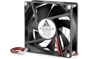 GDSTIME 80mm DC 12V Axial Cooling Fan 2 PIN Brushless PC Case 80 x 25 mm Computer Radiator Cooler