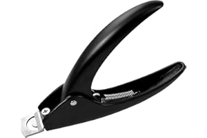 Sularpek Obcinacz do paznokci żelowych, obcinacz do sztucznych paznokci, profesjonalny obcinacz do sztucznych paznokci żelowych (czarny)