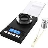 homgeek 50g /0,001 g Milligramm Waage, Feinwaage, MG Waage, Milligramm Scale, Taschenwaage, Laborwaage mit LCD Display, Brief