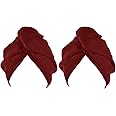 Bliss Casa Cotton Hair Towel Wrap (2 Pack, 27 x 67 CM) - 100% Cotton Hair Turban Towel, Ultra Soft and Super Absorbent Hair Towel Wrap