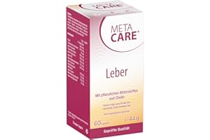 ‎META CARE META CARE Leber – Mit bewährten Bitterstoffen aus Mariendistel, Artischocke und Löwenzahn – CHOLIN – Hochdosiert – Vegan – 60 Kapseln