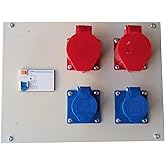 Industrial Plug & Socket Panel 32 A Three Phase - 2 Nos 16 A Single ...