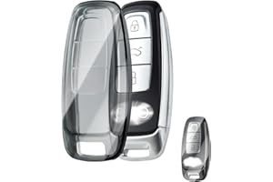 OFFCURVE Custodia Chiavi Trasparente Cover Chiave, Guscio Chiave Copri Chiavi Auto Telecomando per Audi A1 A3 A4 A5 A6 A7 A8 Q1 Q3 Q5 Q7 Q8 S3 S4 S6 RS4 RS6 R8 TT TTS Seat Exeo 3R