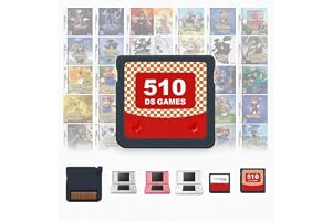 510 i 1 DS spelpatron – retro klassisk kombo karta med 510 Spielen – kompatibel med NDS, NDSi, 2DS, 3DS, ny 3DS & DS Lite