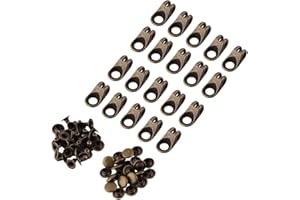 HEEPDD Haczyki na sznurówki, 20 zestawów buty ze stopu klamry sznurowadła haki do butów do wspinaczki okucia sprzętowe DIY modne buty (brąz)