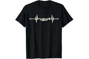 MUSIQUE JAZZ TROMPETTISTE IDÉE CADEAU TROMPETTE Battement De Coeur Jazz Musique Trompette T-Shirt