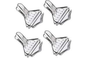 FUNNGY Lemon Chopper Press, 4 Pieces Manual Juicer, Small Citrus Juicer, Handheld Lemon Squeezer Made of Stainless Steel, Orange Squeezer, Manual Juice Wedge Tools, Kitchen