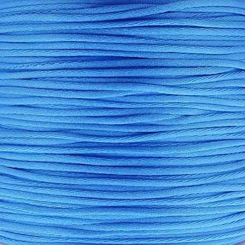 Rattail Satin Cord Thread 1.5mm For Kumihimo Macrame Shamballa - Sea Blue - 5m