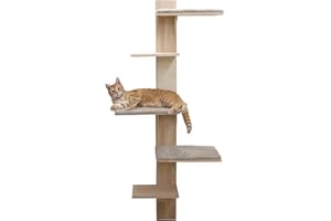Kerbl Pet Wandkratzbaum Timber für Katzen, natur/grau