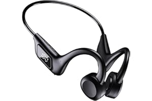 CELLHELMET 2024 NEW Bone Conduction Headphones，Open-Ear Sports Earphones with Mic，Sweat Waterproof Air Conduction Bluetooth Wireless Headset for Running Workout Driving，8H Playtime，Pulggable Memory Card (Black)