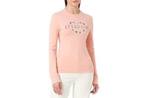 Love Moschino Slim Fit Long Sleeves Crew-Neck with Brand Heart Olographic Print. Maglia di Tuta Donna