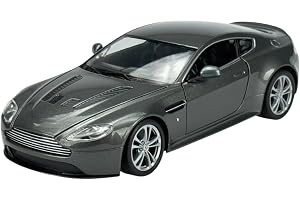 Welly Modell bil kompatibel med Aston Martin V12 Vantage 2010 silver 1/24 1:24 metallmodell bil gjutet ny i låda 24017