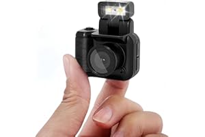 DPOFIRS Aparat Cyfrowy, Aparat z Miniaturowym Kciukiem, Mały Aparat Cyfrowy 1080P, z lampą błyskową, Kompaktowa Kamera Wideo w Stylu Retro, Aparat z Brelokiem do Kluczy, dla (Z małą